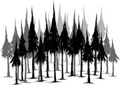 236x168 Set Of Tree And Forest Silhouette Vector Silhouette Cameo