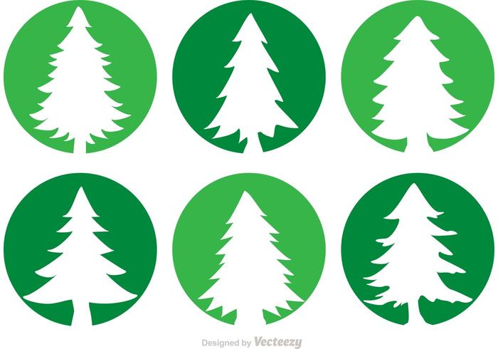 700x490 Cedar Trees Circle Vector Icons