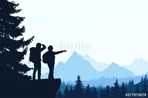 500x331 Mountain Landscape Silhouette Mountains Silhouette By Mountain