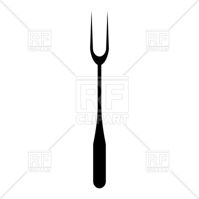 400x400 Large Fork Silhouette Royalty Free Vector Clip Art Image