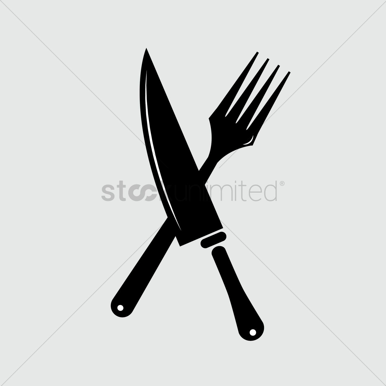 1300x1300 Silhouette Of Knife And Fork Vector Image