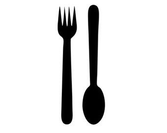 340x270 Spoon Fork Svg Dxf File Instant Download Silhouette Cameo Cricut