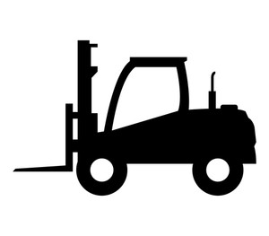 300x263 Forklift Royalty Free Illustrations