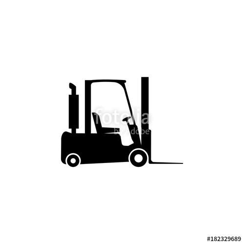 500x500 Silhouette Forklift Icon Stock Image And Royalty Free Vector