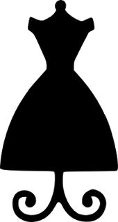 170x320 Vintage Dress Form Silhouette Svg