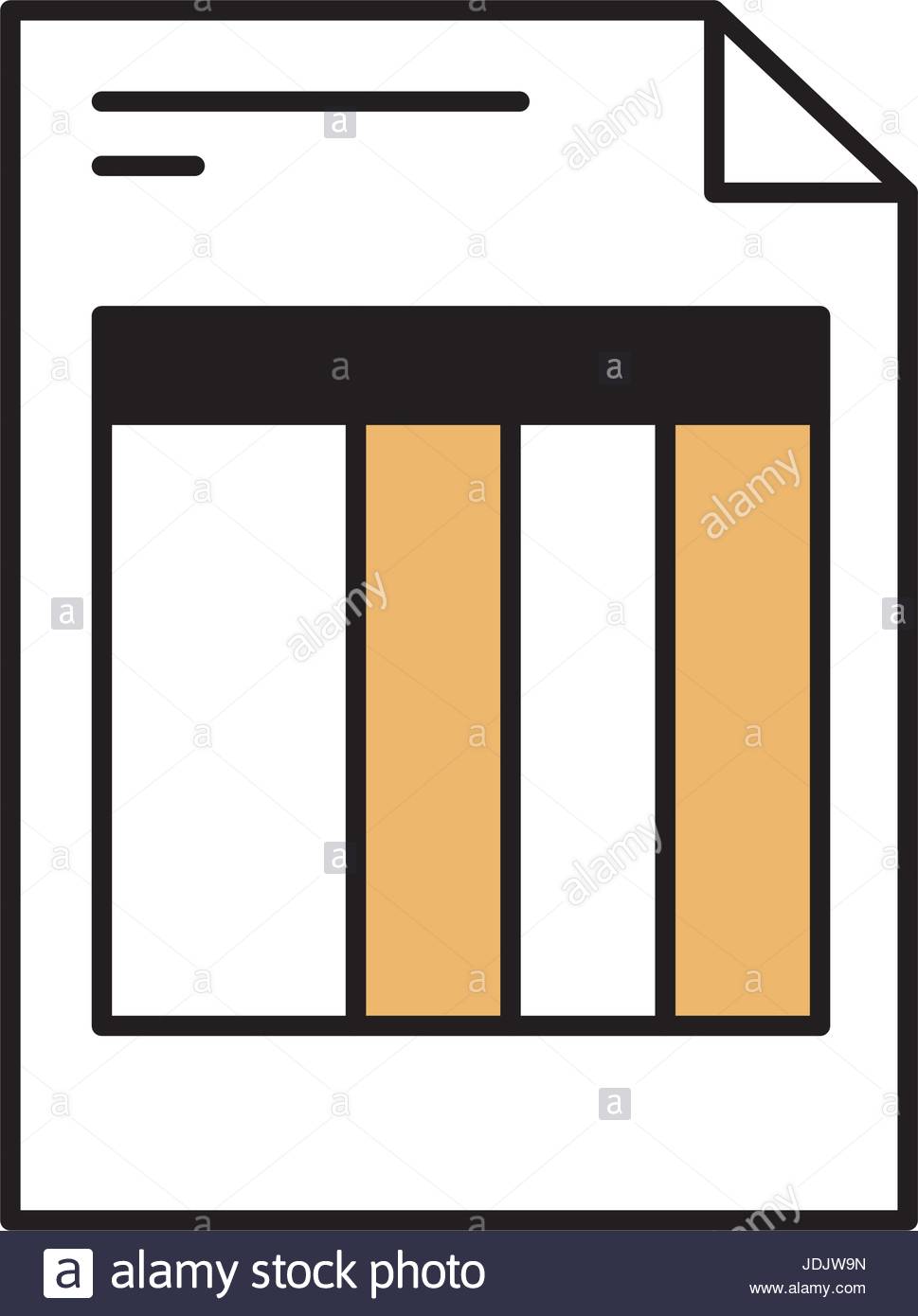 969x1390 Color Sections Silhouette Of Invoice Form Stock Vector Art