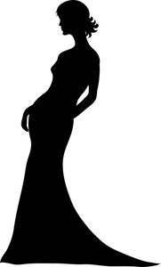 181x300 Formal Silhouette Evening Gown Clipart Image Silhouette