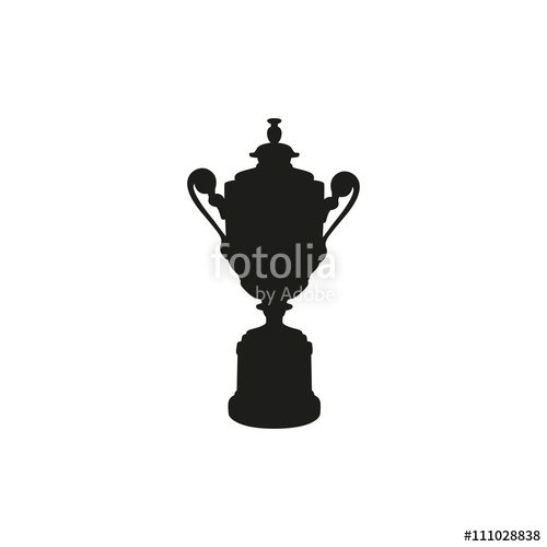 500x500 Black Cup Isolated On White Background. Flat Vector Design Element