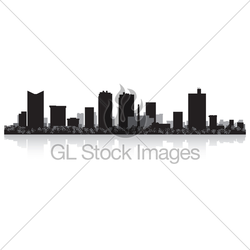 500x500 Fort Worth City Skyline Silhouette Gl Stock Images