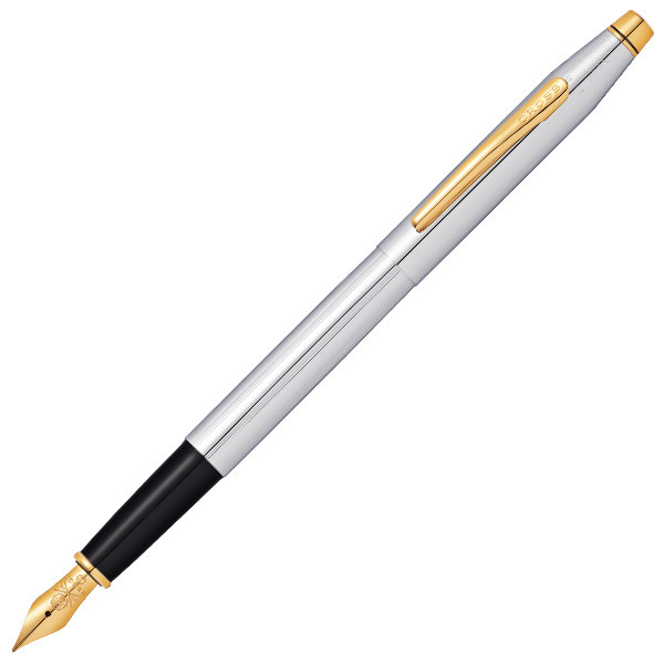 600x600 Cross Classic Century Fountain Pen Medalist Chrome With Gold Trim