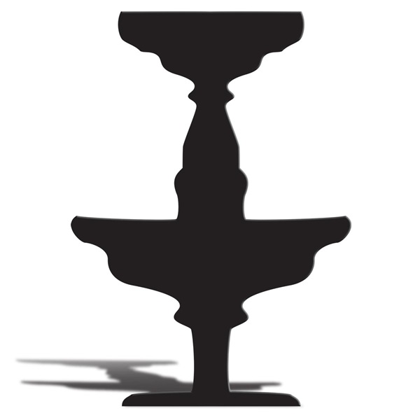 600x600 Large Fountain Cut Out Silhouette