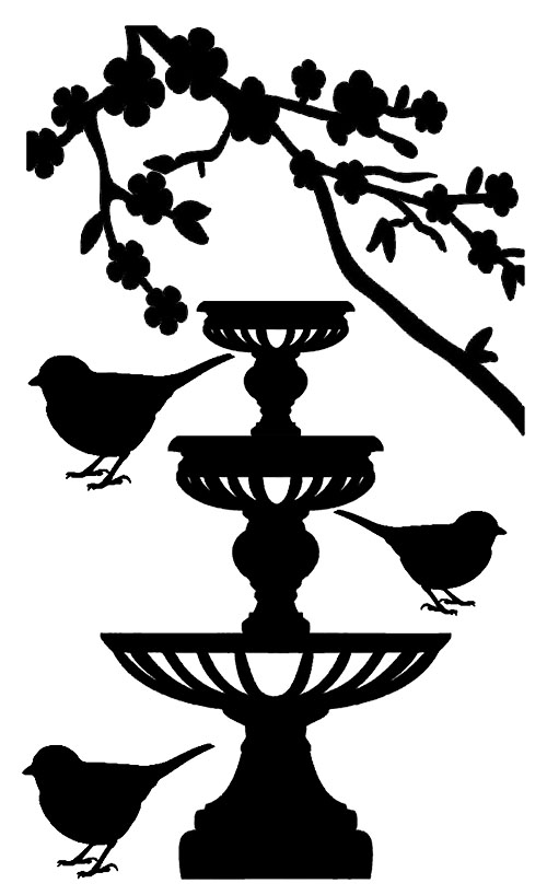 500x818 Birdbath Fountain Birds 110 X 180 Mm Min Buy 3, Memorymaze