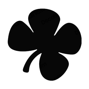 310x310 Four Leaf Clover Silhouette Plants Decals, Decal Sticker