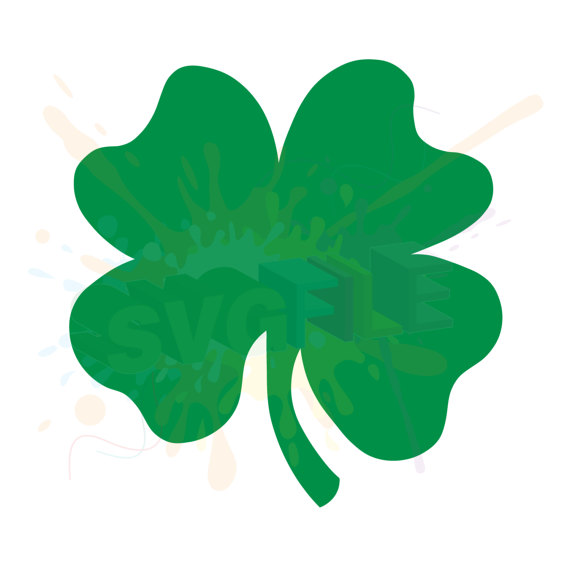 570x570 Shamrock Svg Files For Cutting Four Leaf Clover Cricut Svg