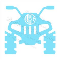 236x236 Four Wheeler Monogram Decal Atv Decal Yeti Monogram Southern