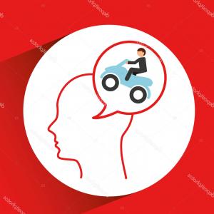 300x300 Photostock Vector Person Riding Quad Bike Atv Male Silhouette Four