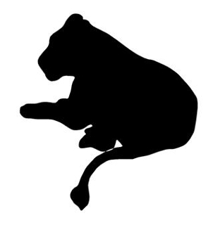 302x330 Tiger Silhouette 4 Decal Sticker