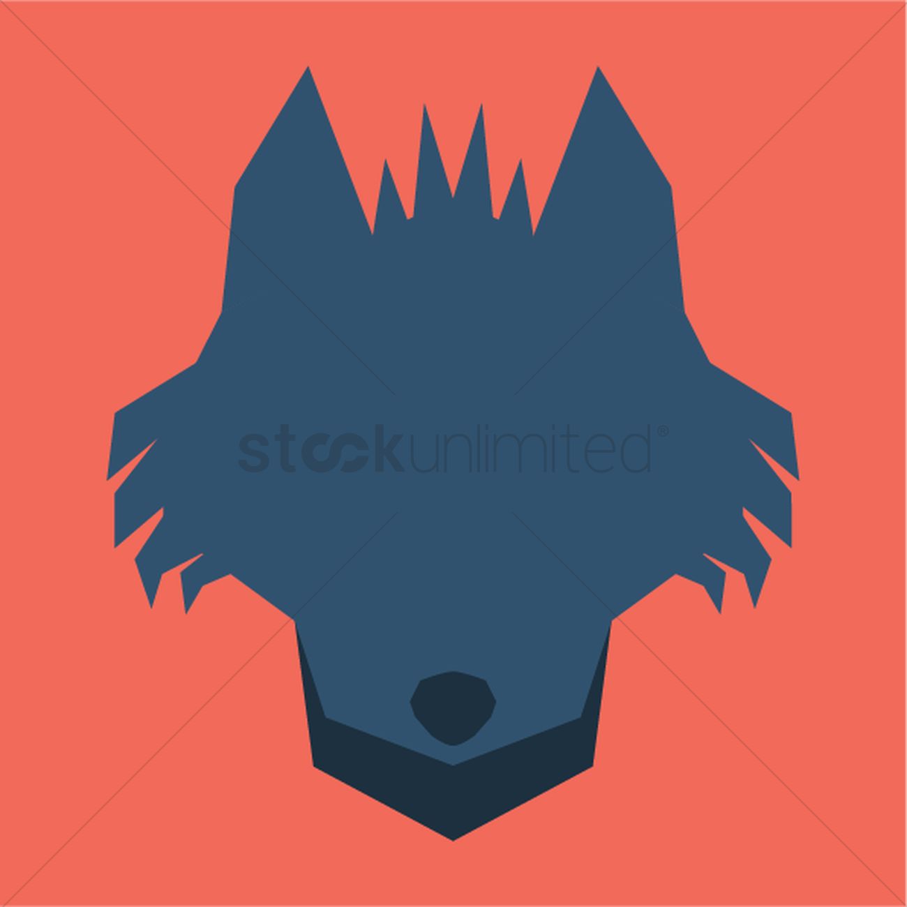 1300x1300 Silhouette Of Fox Face Vector Image