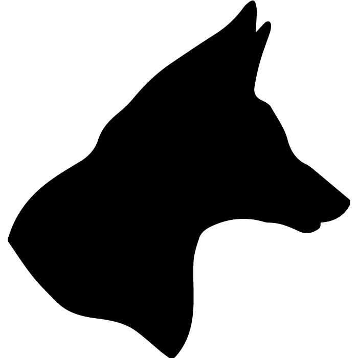 700x700 Fox Head Simple Silhouette Wild Animals Wall Stickers Home Decor