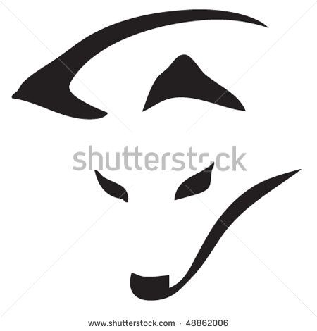 450x470 Fox Head Silhouette