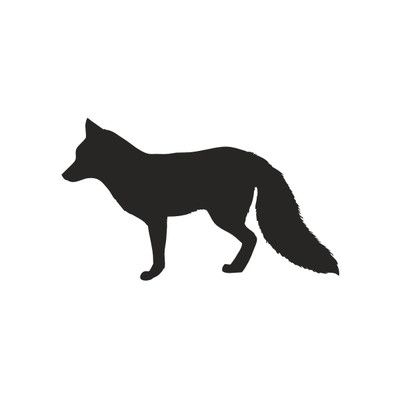 400x400 Forest Critter Fox Chalkboard Wall Decal Wall Decals