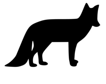 340x270 Red Fox Silhouette Etsy