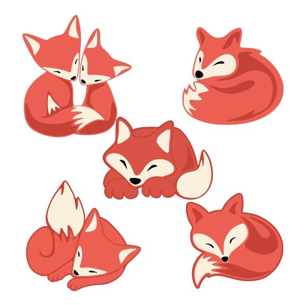 600x600 Fox Clipart Couple