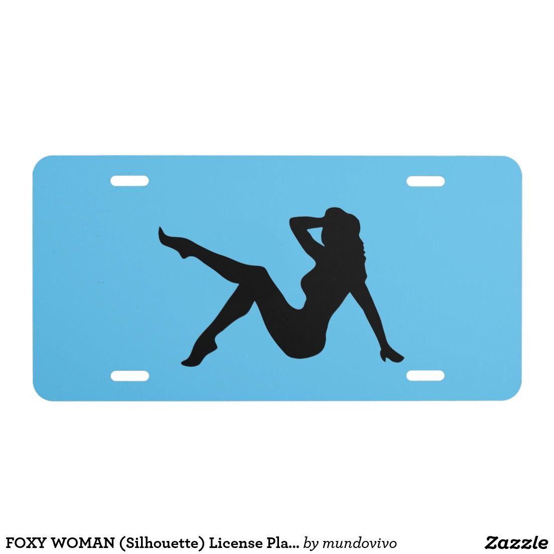 1104x1104 Foxy Woman (Silhouette) License Plate License Plates