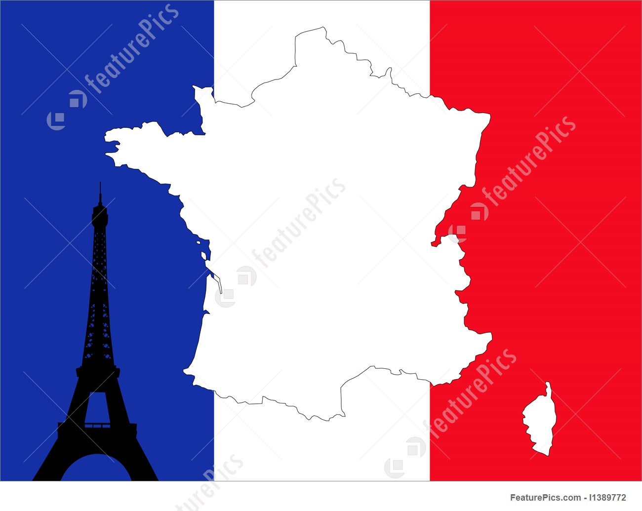 1300x1035 Map Of France Background Stock Illustration I1389772