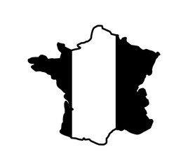 268x240 Map France With Flag Vector Illustration Design