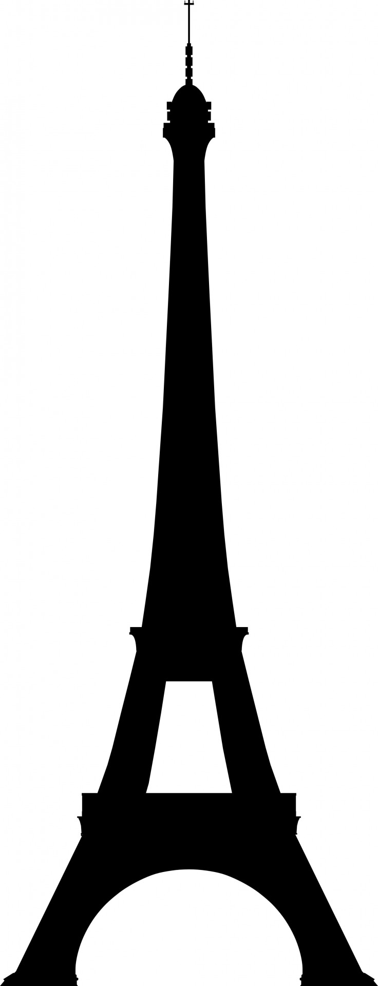 736x1920 Eiffel Tower Silhouette Free Stock Photo