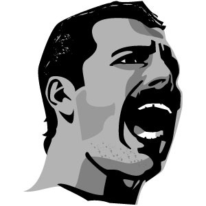 300x300 Freddie Mercury Vector Image