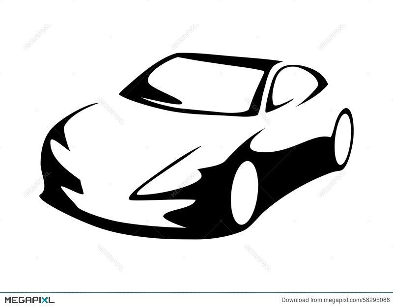 800x625 Modern Car Silhouette Illustration 58295088