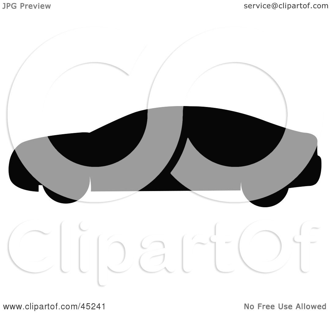 1080x1024 Royalty Free (Rf) Clipart Illustration Of A Profiled Black Car