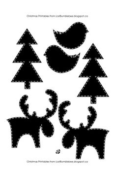 236x347 Printable Christmas Templates, Shapes And Silhouettes Christmas