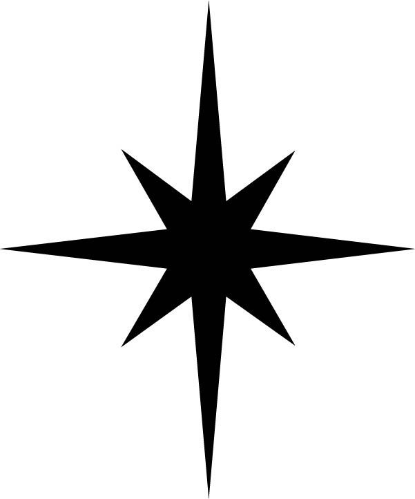 601x722 Christmas Star Silhouette