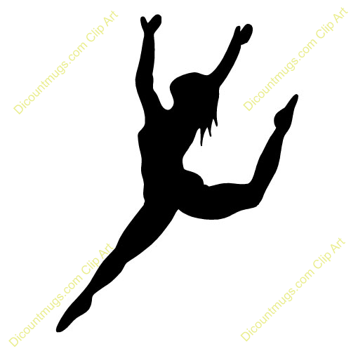 500x500 Ribbon Dancer Silhouette Clip Art Dance Leap Silhouette Clipart