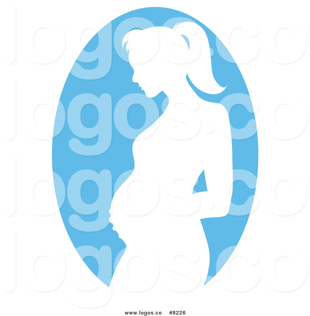 1024x1044 Royalty Free Clip Art Vector Logo Of A Blue Pregnant Mother