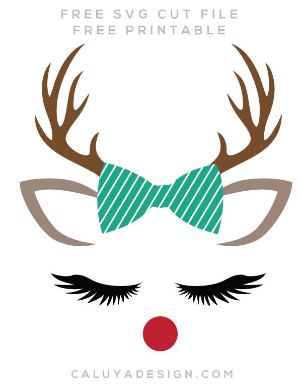 600x771 Reindeer Faces Free Svg, Png, Dxf, Eps Download By C. Design Diy