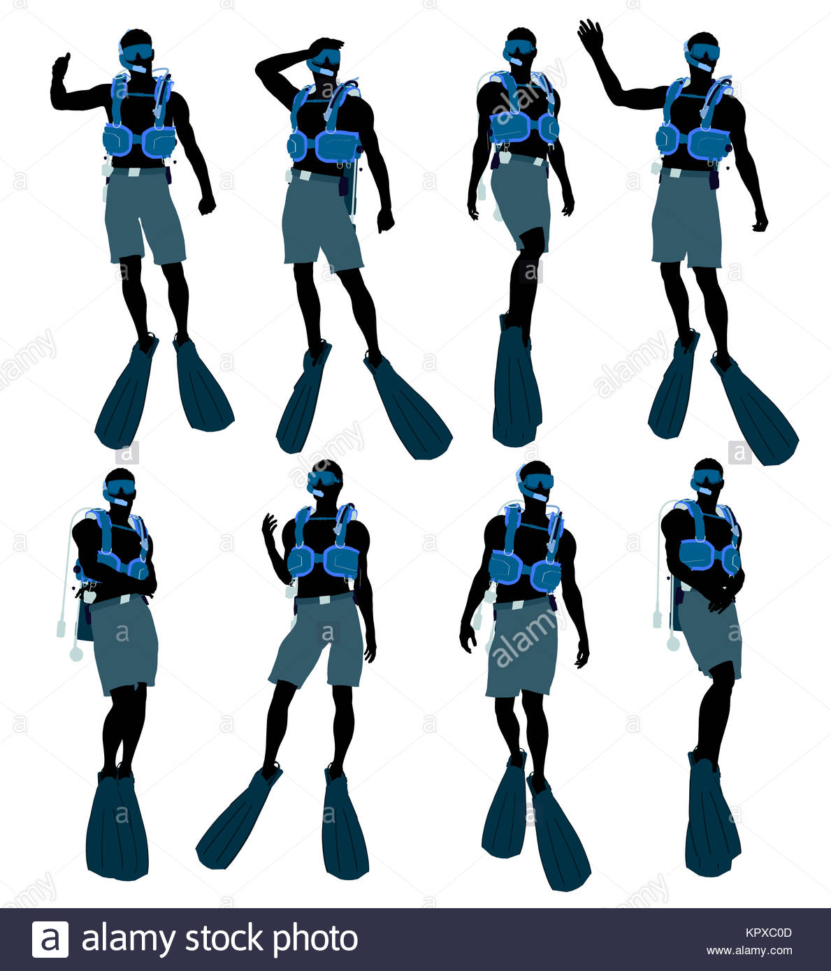 1189x1390 Male Scuba Diver Art Illustration Silhouette On A White Background