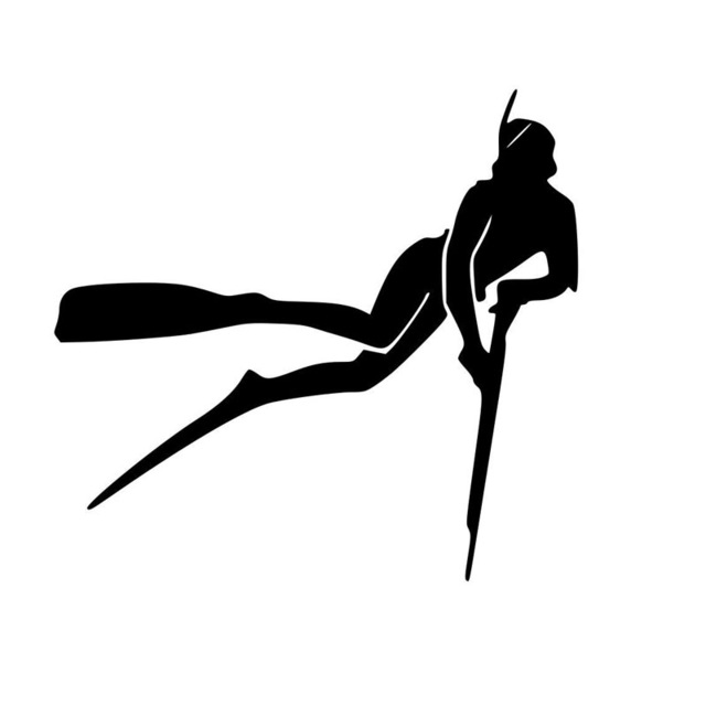 640x640 17.716.1cm Free Scuba Diving Mask Decals Spear Fishing Vinyl Car