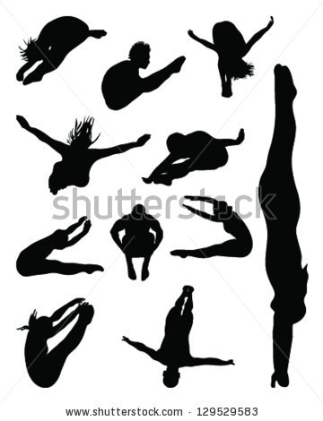 360x470 Diver Silhouette Clipart