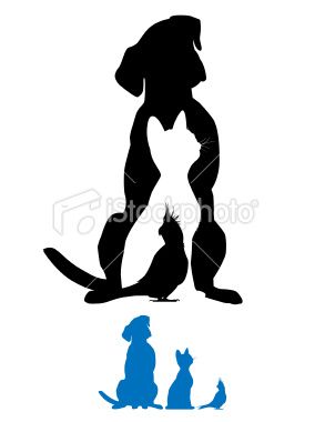 293x380 Outline Of A Dog, Cat, And Bird. This File Is Layered And Ready