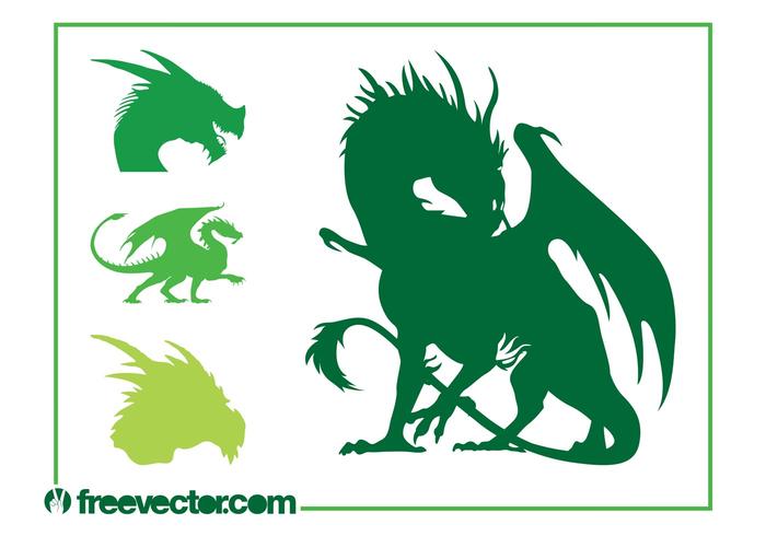 700x490 Dragon Silhouettes Set