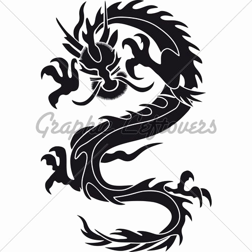 500x500 Silhouette Dragon Tattoos Fresh Royalty Free Silhouette A Simple