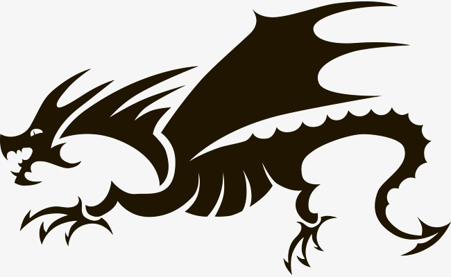 650x400 Silhouette Vector Dragon, Sketch, Vector Silhouettes, Vector Png