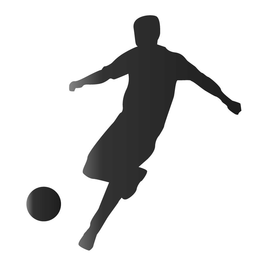 900x900 Footballer Silhouette Free Vector 123freevectors Striking Football