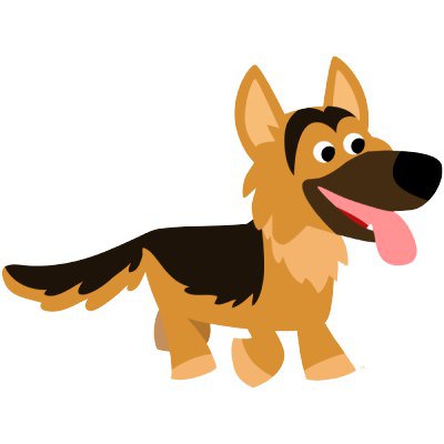 400x400 German Shepherd Puppies Clipart