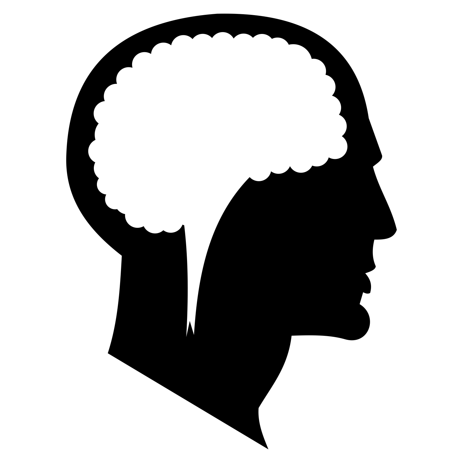 1500x1500 Vector For Free Use Man's Head Silhouette