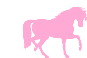 300x201 Pink Horse Silhouette Clipart